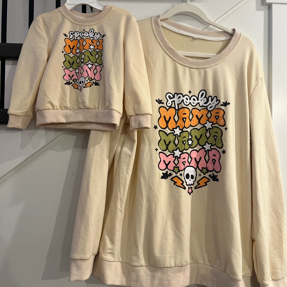 Spooky Mama and Mini Sweatshirt Set